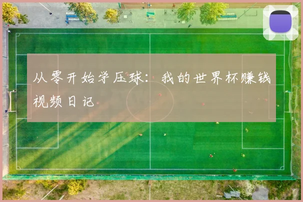 从零开始学压球：我的世界杯赚钱视频日记