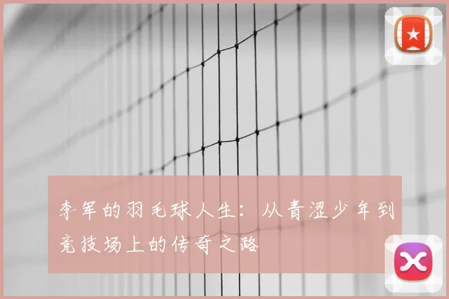 李军的羽毛球人生:从青涩少年到竞技场上的传奇之路