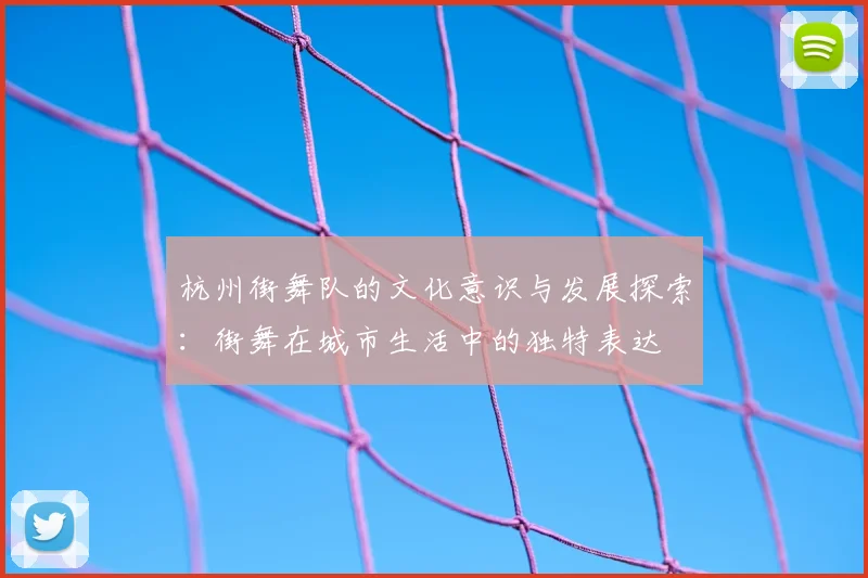 杭州街舞队的文化意识与发展探索:街舞在城市生活中的独特表达